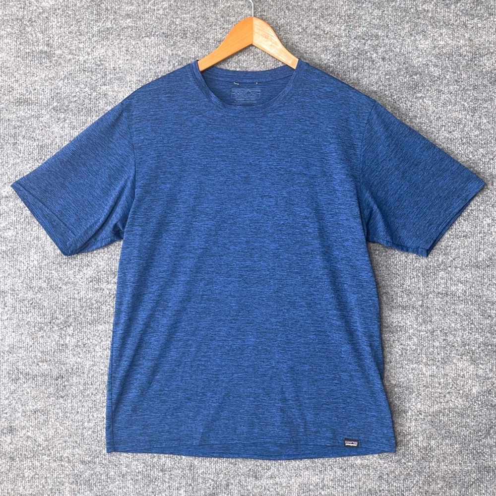 Patagonia Capilene Cool Daily Shirt Mens Medium Blue Heather 45215 SP19 UPF 50+